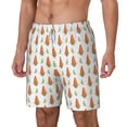 thumbnail image 1 of Picia Cute Carrot Print pattern Mens Swim Trunks with Compression Liner Stretch Beach Shorts Quick Dry with Zipper Pockets No-Chafing Board Shorts-XX-Large, 1 of 9