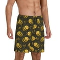 thumbnail image 1 of Picia Cute Cartoon Bees Pajama Shorts for Men, Men's Pajama Bottoms, Sleepwear,Short Pajama Pants-X-Large, 1 of 9