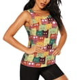 thumbnail image 1 of Picia Cute Cartoon Cat Pattern Women's Workout Tank Top,Breathable Activewear,Slim Fit Athletic Top,Versatile Workout Moisture-wicking top-Small, 1 of 9
