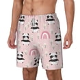 thumbnail image 1 of Picia Cute Cartoon Panda pattern Mens Swim Trunks with Compression Liner Stretch Beach Shorts Quick Dry with Zipper Pockets No-Chafing Board Shorts-XX-Large, 1 of 9