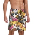 thumbnail image 1 of Picia Cute Cat Cartoon Pajama Shorts for Men, Men's Pajama Bottoms, Sleepwear,Short Pajama Pants-Medium, 1 of 9