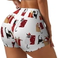 thumbnail image 1 of Picia Cute Cat And Christmas Gift Printed Workout Shorts for Women Seamless Scrunch Butt Lifting High Waisted Yoga Gym Booty Running Moisture-wicking Short Pants-Small, 1 of 9