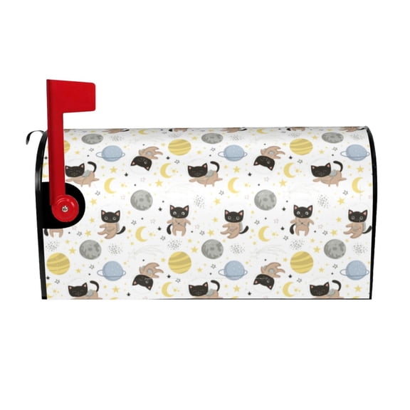 Picia Cute Cat Magnetic Mailbox Cover Standard Size-21x18 in