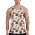 thumbnail image 1 of Picia Cute Cats Printed Men’s Performance Tank, Men's Workout Tank Top Moisture-Wicking Tank Top Muscle tee, Breathable Workout Shirt-Large, 1 of 7