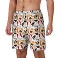 thumbnail image 1 of Picia Cute Cats pattern Mens Swim Trunks with Compression Liner Stretch Beach Shorts Quick Dry with Zipper Pockets No-Chafing Board Shorts-Small, 1 of 9