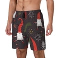 thumbnail image 1 of Picia Cute Christmas Gnomes pattern Mens Swim Trunks with Compression Liner Stretch Beach Shorts Quick Dry with Zipper Pockets No-Chafing Board Shorts-Large, 1 of 9
