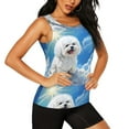 thumbnail image 1 of Picia Cute Cloud Bichon Frise Pattern Women's Workout Tank Top,Breathable Activewear,Slim Fit Athletic Top,Versatile Workout Moisture-wicking top-X-Large, 1 of 9