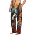 thumbnail image 1 of Picia Cute Colorful Flower French Bulldog Mens Soft Woven Cotton Elastic Waistband Sleep Pajama Pant Lounge Sleep Pant With Pockets And Drawstring-XX-Large, 1 of 9