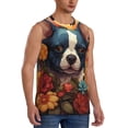thumbnail image 1 of Picia Cute Colorful Flower French Bulldog mens Cotton Tank Undershirts , Moisture-wicking Ribbed Tanks, Lightweight Cotton Tank Undershirts-Large, 1 of 8