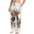 thumbnail image 1 of Picia Cute Cow Bath Mens Soft Woven Cotton Elastic Waistband Sleep Pajama Pant Lounge Sleep Pant With Pockets And Drawstring-XX-Large, 1 of 9