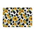 thumbnail image 1 of Picia Cute Cow Print Sunflower A Pattern Flannel Doormat – 16x24 Inch Non-Slip Indoor Mat, Absorbent & Quick-Dry Rug for Entryway, Bathroom, Kitchen, and Bedroom, Machine Washable, 1 of 7