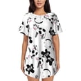 thumbnail image 1 of Picia Cute Cow and Milk Stains Pajamas Sets for Women Soft Short-Sleeved Pjs with Lounge Shorts Two Piece Sleepwear-, 1 of 9