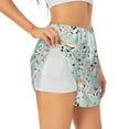 thumbnail image 1 of Picia Cute Cows Pattern Women's 2 in 1 Athletic Running Shorts High Waisted Workout Casual Gym Sweat Shorts with Comfy Liner Zipper Pockets-Medium, 1 of 9