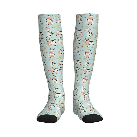 Picia Cute Cows Printed Sports Compression Socks - 15-20mmHg Graduated Compression, High-Performance Soft and Breathable Socks for Men and Women
