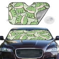 thumbnail image 1 of Picia Cute Crocodile Curved Windshield Sunshade Accordion Folding Style Auto Shade for Car Truck SUV Van Blocks UV Ray Sun Visor Protector -Small, 1 of 7