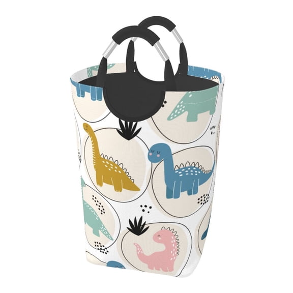 Picia Cute Dinosaurs Laundry Basket With Handles Laundry Hamper Toys Storage Organizer Foldable Bucket Washing Bin Dirty Clothes Bag For Home Bathroom Bedroom Dorm