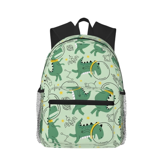 Picia Cute Dinosaurs in Space Large Capacity Backpack Classic Style Backpack Casual Backpack Water-Resistant School Work Travel Outdoor Backpack