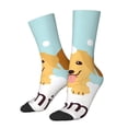 thumbnail image 1 of Picia Cute Dog In Bathtub1 Print Athletic Socks for Men & Women – Cushioned Moisture-Wicking Crew Socks for Sports, Running, and Training, Soft & Breathable Size 5-11, 1 of 6