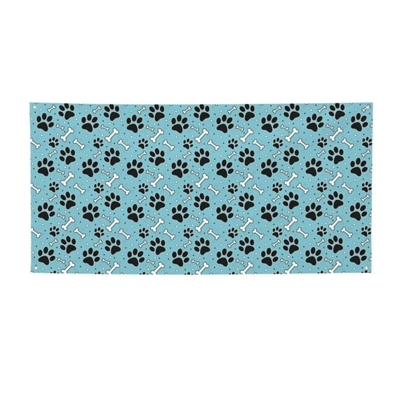 Picia Cute Dog Footprints Pattern Party Banner, Festive Decoration, Holiday Banner, Celebration Decor, Event Banner, Reusable Party Banner-Small