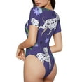 thumbnail image 1 of Picia Cute Dog Womens One Piece Swimsuits Modest Tummy Control Bathing Suits Lace Up Slimming Swim Suit-X-Large, 1 of 9
