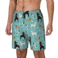 thumbnail image 1 of Picia Cute Dog pattern Mens Swim Trunks with Compression Liner Stretch Beach Shorts Quick Dry with Zipper Pockets No-Chafing Board Shorts-Medium, 1 of 9