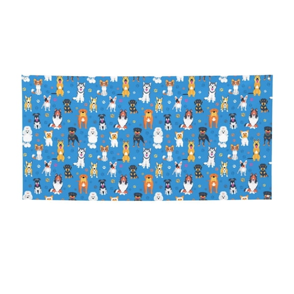 Picia Cute Dogs Pattern Party Banner, Festive Decoration, Holiday Banner, Celebration Decor, Event Banner, Reusable Party Banner-Medium