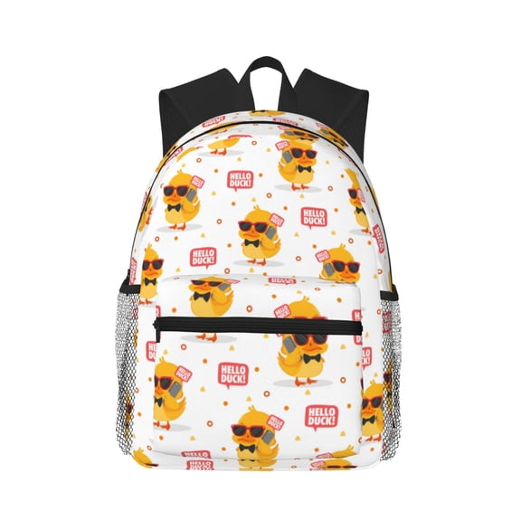 Picia Cute Duck Large Capacity Backpack Classic Style Backpack Casual Backpack Water-Resistant School Work Travel Outdoor Backpack