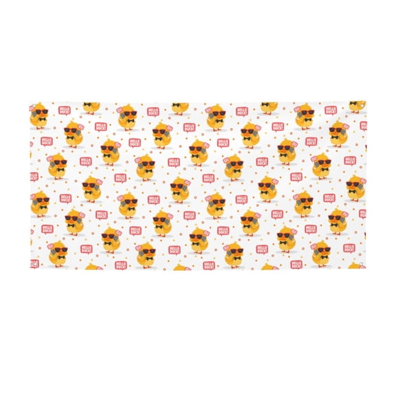 Picia Cute Duck Pattern Party Banner, Festive Decoration, Holiday Banner, Celebration Decor, Event Banner, Reusable Party Banner-Small