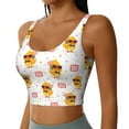 thumbnail image 1 of Picia Cute Duck Sports Bra for Women,Padded Strappy Sports Bras Medium Support Yoga Bra with Removable Cups,Running Yoga Bra-Large, 1 of 9