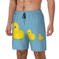 thumbnail image 1 of Picia Cute Ducky pattern Mens Swim Trunks with Compression Liner Stretch Beach Shorts Quick Dry with Zipper Pockets No-Chafing Board Shorts-3X-Large, 1 of 9