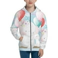 thumbnail image 1 of Picia Cute Elephant for Boys Fashion Full-zip Hoodies & Sweatshirts with Kangaroo Pocket,Zip-up Hooded Sweatshirt for Kid, Moisture Wicking & Breathable-Small, 1 of 6