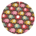 thumbnail image 1 of Picia Cute Elephants Print Christmas Tree Skirt , Christmas Tree Skirt Ornaments for Merry Christmas Holiday Party Decorations Indoor Outdoor-30", 1 of 7