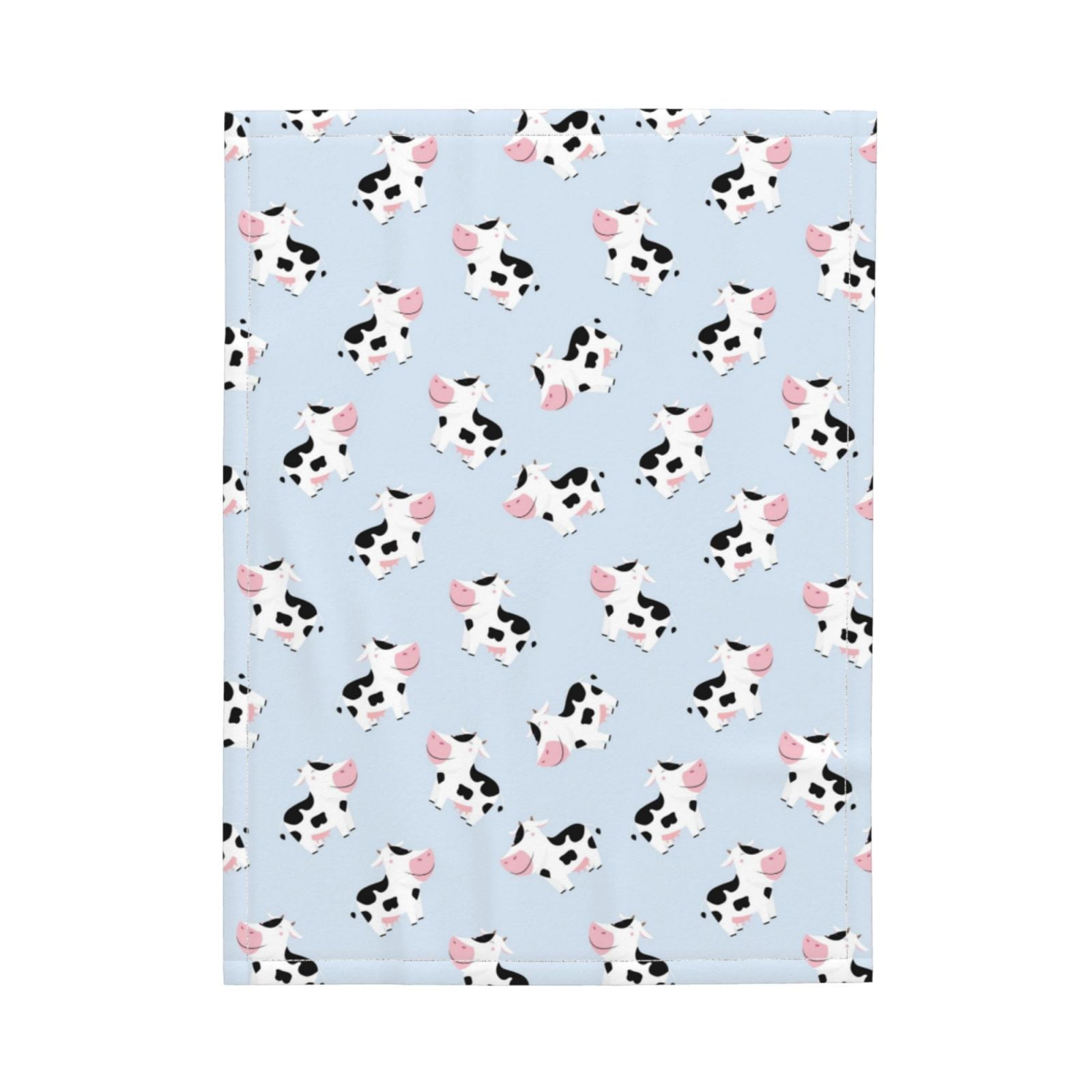 Picia Cute Farm Cow Pattern Baby Soft Dot Blanket with Silky Satin ...