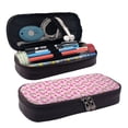 thumbnail image 1 of Picia Cute Flamingo Pattern Large Capacity PU Leather Pencil Case Organizer Pen Marker Holder Double Zipper Storage Bag Big Pencil Pouch for College Office, 1 of 6
