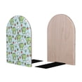 thumbnail image 1 of Picia Cute Floral Frog Pattern Wood Bookends for Shelves,Non-slip Bookends, Heavy Duty Wooden Bookend Support,1 Pair, 1 of 8