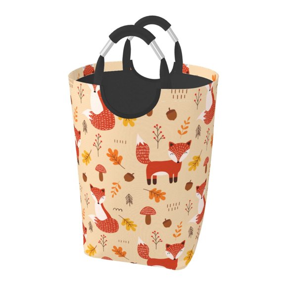 Picia Cute Foxes Laundry Basket With Handles Laundry Hamper Toys Storage Organizer Foldable Bucket Washing Bin Dirty Clothes Bag For Home Bathroom Bedroom Dorm
