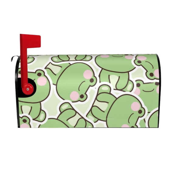 Picia Cute Frog Magnetic Mailbox Cover Standard Size-