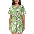 thumbnail image 1 of Picia Cute Frog Pajamas Sets for Women Soft Short-Sleeved Pjs with Lounge Shorts Two Piece Sleepwear-Small, 1 of 9