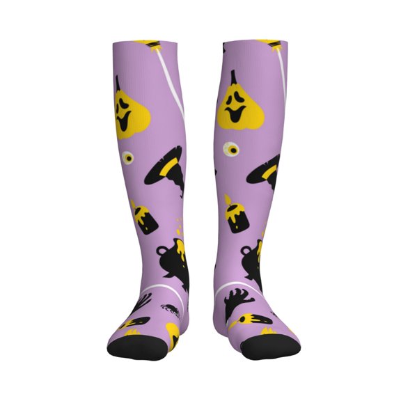 Picia Cute Halloween Printed Sports Compression Socks - 15-20mmHg Graduated Compression, High-Performance Soft and Breathable Socks for Men and Women