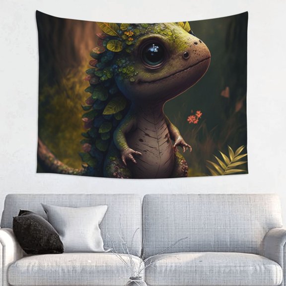 Picia Cute Leaf Animal Pattern Tapestry-Tapestries for Bedroom Living Room Dorm(29x37")