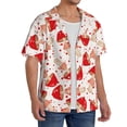 thumbnail image 1 of Picia Cute Mushroom Men's Linen Shirts Short Sleeve Cuban Beach Shirts Casual Shirts Button Down Shirt for Men Beach Summer Wedding Shirt-4X-Large, 1 of 7