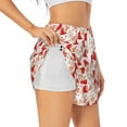 thumbnail image 1 of Picia Cute Mushroom Pattern Women's 2 in 1 Athletic Running Shorts High Waisted Workout Casual Gym Sweat Shorts with Comfy Liner Zipper Pockets-XX-Large, 1 of 9