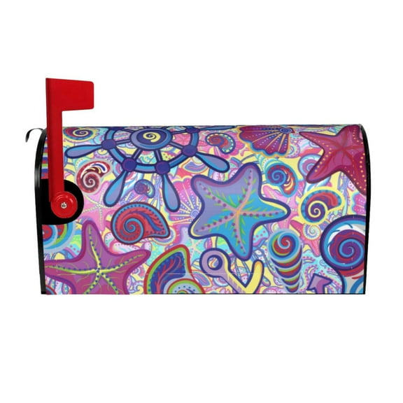 Picia Cute Nautical Magnetic Mailbox Cover Standard Size-21x18 in