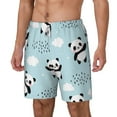 thumbnail image 1 of Picia Cute Panda Bear pattern Mens Swim Trunks with Compression Liner Stretch Beach Shorts Quick Dry with Zipper Pockets No-Chafing Board Shorts-Medium, 1 of 9