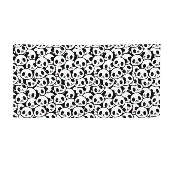 Picia Cute Panda Face Pattern Party Banner, Festive Decoration, Holiday Banner, Celebration Decor, Event Banner, Reusable Party Banner-Medium