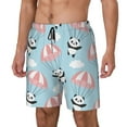 thumbnail image 1 of Picia Cute Panda Flying in the Sky pattern Mens Swim Trunks with Compression Liner Stretch Beach Shorts Quick Dry with Zipper Pockets No-Chafing Board Shorts-Small, 1 of 9