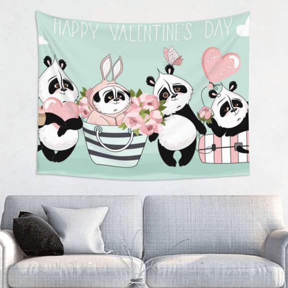 Picia Cute Panda Pattern Tapestry-Tapestries for Bedroom Living Room Dorm(29x37")