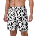 thumbnail image 1 of Picia Cute Panda pattern Mens Swim Trunks with Compression Liner Stretch Beach Shorts Quick Dry with Zipper Pockets No-Chafing Board Shorts-Small, 1 of 9