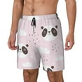 thumbnail image 1 of Picia Cute Panda pattern Mens Swim Trunks with Compression Liner Stretch Beach Shorts Quick Dry with Zipper Pockets No-Chafing Board Shorts-X-Large, 1 of 9