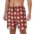 thumbnail image 1 of Picia Cute Pig with Coins pattern Mens Swim Trunks with Compression Liner Stretch Beach Shorts Quick Dry with Zipper Pockets No-Chafing Board Shorts-Medium, 1 of 9
